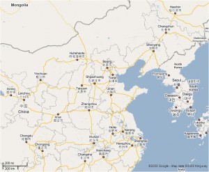 china-korea-map
